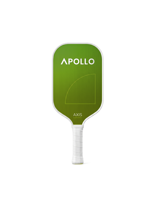 Two neon green-and-black SK EVO pickleball paddles labeled 'EVO' 'SK' 'POWER XL' 'BY APOLLO' with matching green SK bag